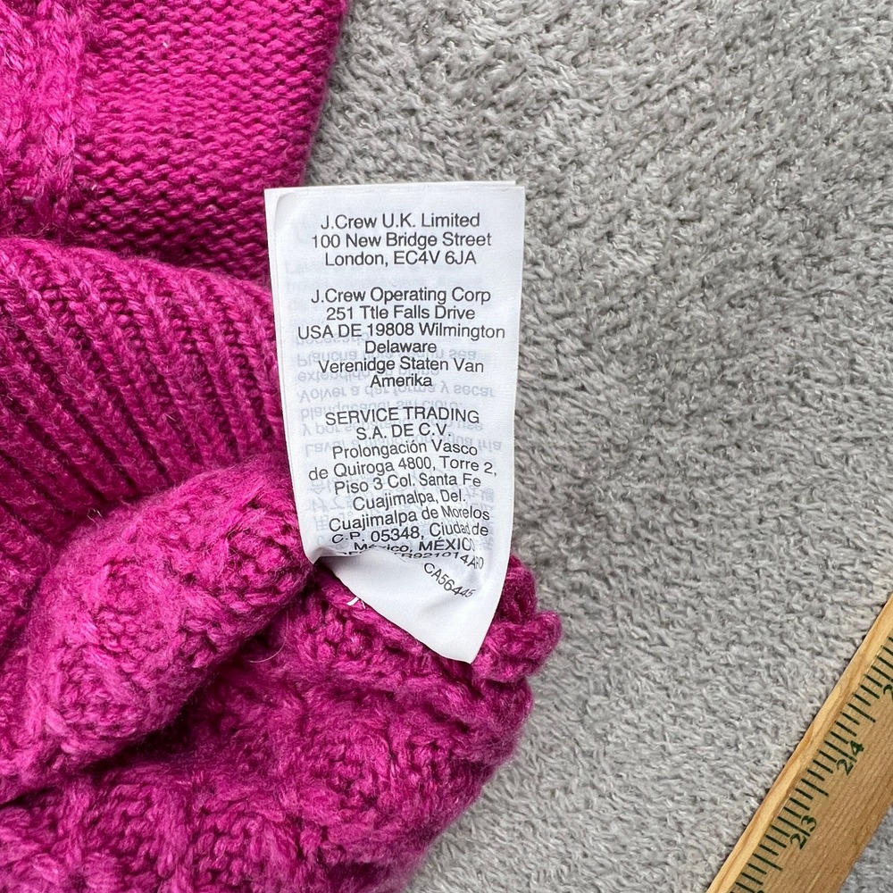 J.Crew Pink Cable‎ Knit Sweater Womens Large Preppy Chunky Textured Cozycore - Picture 9 of 14